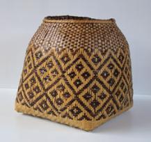 Cherokee basket with cane weaving
