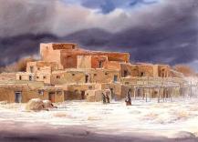 Taos Pueblo Women by Mark Silversmith