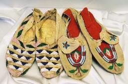 Cherokee native american beaded moccasins