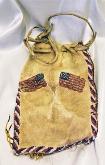 Cherokee tobacco bag with beadwork