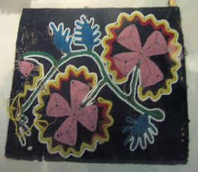 Photo from the Commons in Wikipedia of beadwork reportedly done at the Cherokee Women's Seminary around 1940.